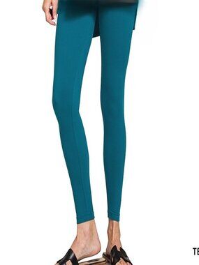 Zenana Brushed Soft Microfiber Leggings Color Teal Small-XL